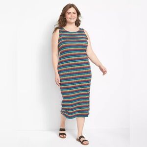 Lane Bryant Sleeveless Open-Back Bodycon Midi Dress